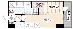 エステムコート名古屋葵 11階1DKの間取り