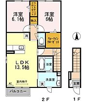 オレンジ　コーストI 202 ｜ 愛知県名古屋市守山区幸心３丁目（賃貸アパート2LDK・2階・69.45㎡） その2