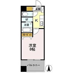 Uresidence名駅南 1Kの間取図画像