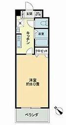 ベレーサ本山 2階1Kの間取り