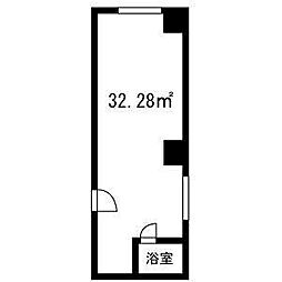 ライオンズ名古屋ビル 5階ワンルームの間取り