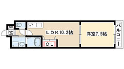 マルティーノ新栄 6階1LDKの間取り