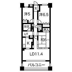 ファミリアーレ庄内通 5階3LDKの間取り