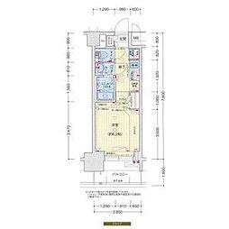 プレサンス　ジェネ　上前津 5階1Kの間取り