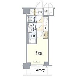 エスリード鶴舞グランパークス 7階1Kの間取り