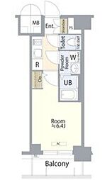エスリード鶴舞グランパークス 12階1Kの間取り