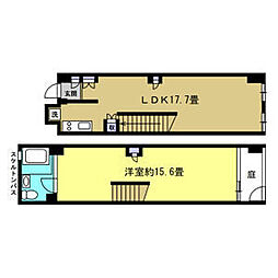 FLATS GAZERY(フラットガゼレイ) 2階1LDKの間取り
