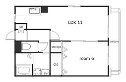 間取図画像 1LDK