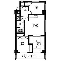 ビレンテ守山 2階3LDKの間取り
