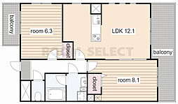 間取図画像 2LDK