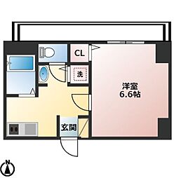 プレミアムコート名古屋金山インテルノ 11階1Kの間取り