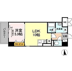 プリマステラ 3階1LDKの間取り