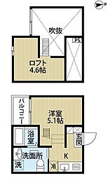SEED(シード) 2階ワンルームの間取り