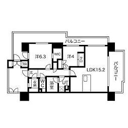 ローレルアイ上前津 4階2LDKの間取り