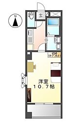 リバパレス鶴舞 5階1Kの間取り