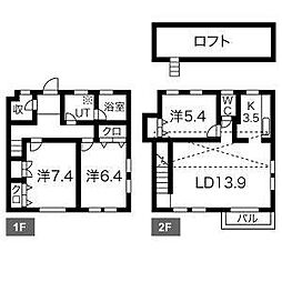 アイタウン車道 1階3LDKの間取り
