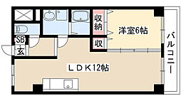 啓周ビル 4階1LDKの間取り