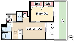 グランヴェル梅森坂 1階1LDKの間取り