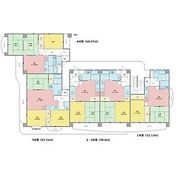 ブラザービル八幡 4階3DKの間取り