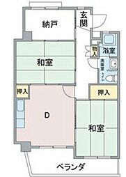 肥後ビル 2DKの間取図画像