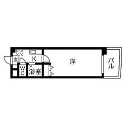 アトレHAYASHI(プリミエール高畑) 6階1Kの間取り