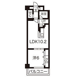 Stanza神村 2階1LDKの間取り