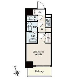 S-RESIDENCE今池arcana 6階1Kの間取り