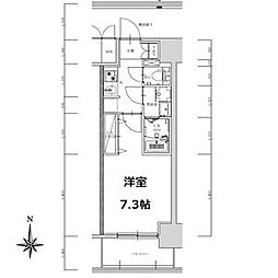 S-RESIDENCE亀島駅前ascent(アセント) 9階1Kの間取り