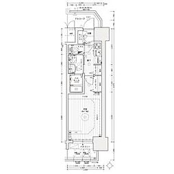 エステムコート名古屋ライブゲート 5階1Kの間取り