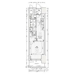 エステムコート名古屋ライブゲート 4階1DKの間取り