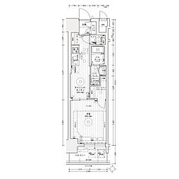 エステムコート名古屋ライブゲート 4階1DKの間取り