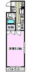 牧の里パークヒルズ 1Kの間取図画像