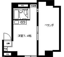 AMOUR名駅 5階ワンルームの間取り