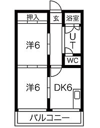 間取図画像 2DK