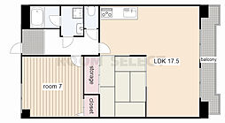 ハイムビーオール II 1階2LDKの間取り