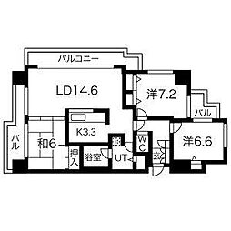 アドリーム八事雲雀ヶ岡 11階3LDKの間取り