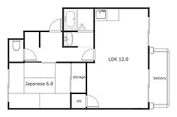 間取図画像 1LDK