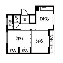 間取図画像 2DK