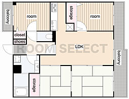 グランドメゾン覚王山通 10階4LDKの間取り