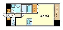 プレサンス名古屋STATIONビーフレックス 6階1Kの間取り