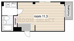 パルナス本町通 5階1Kの間取り