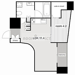 Chateau&Hotel名駅南2nd 7階1LDKの間取り