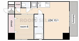AHビル 1LDKの間取図画像