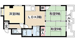 第一山田ビル 1階3LDKの間取り
