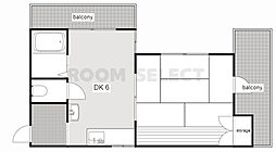 コーポカトー 3階1DKの間取り