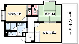 サンファミリア長久手II 5階2DKの間取り