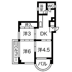間取図画像 3DK