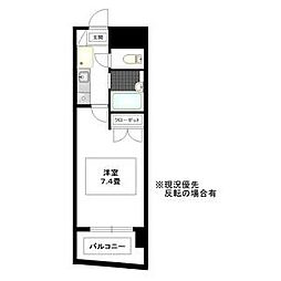 シェリーメゾン 8階1Kの間取り