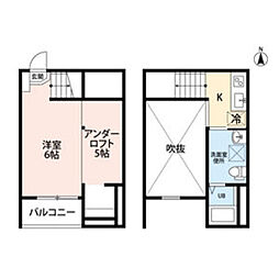 project円明(プロジェクトエンメイ) 2階ワンルームの間取り