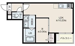 Jack nakaotaiI 3階1LDKの間取り